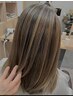 ハイライト１０枚＋全体カラー＋カット.       【当店外の暗染め履歴不可】