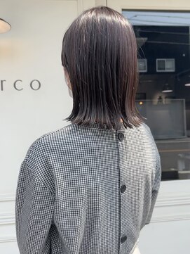 マルコ(marco) ラベンダーカラー×肩ラインボブ