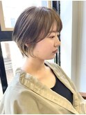 NUDE シースルーバング20代30代40代  前髪なしショート