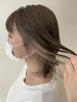 ネイヴスヘアー 福工大駅前店(Neivs Hair) ナチュラルベージュ×イヤリングホワイトベージュ