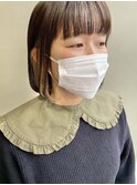 マロンブラウン × ミルクティーベージュ × ボブ