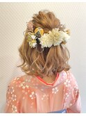 【MUA 札幌 馬場】ハーフアップ ヘアセット