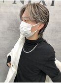 【NEXT静岡NEO石井】ホワイトセンターパートメッシュハイライト