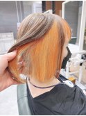 インナーカラー/オレンジカラー  ケアブリーチ