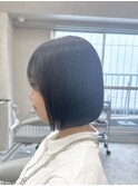 韓国風切りっぱなしボブ