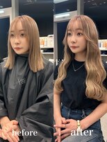 リリー(Lilley)&nbsp;【lilley 稲永麻衣】ブリーチカラー+エクステ+天神韓国ヘア