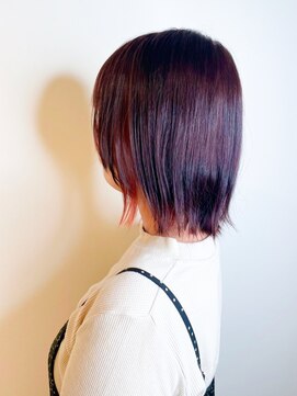 リコラックスビー(LICO LUXBE) ワインレッドショート_ピンクベージュ