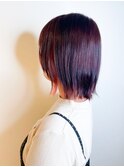 ワインレッドショート_ピンクベージュ