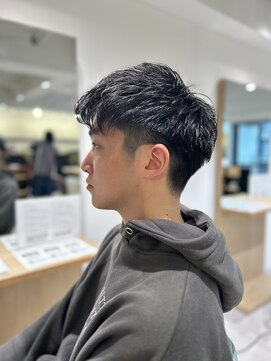 ソイクフ 四条大宮店(SOY-KUFU) 【soy-kufu】MEN'S HAIRアッシュブラックマッシュパーマ
