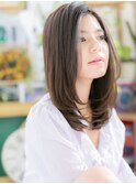 黒髪大人かわいいレイヤーロングストレートc4浦和20代30代40代