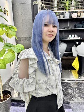 チュダック(ChuDuck) 韓国風《ペールブルー》ハイトーン/ケアブリーチ/ダブルカラー