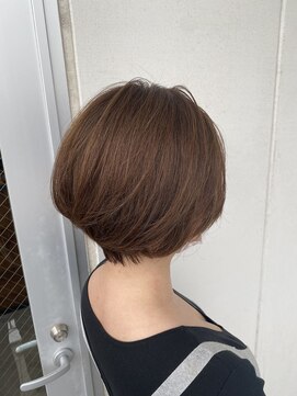 ヘアサロン ナノ(hair salon nano) ショートボブ×白髪ぼかしグレージュカラー