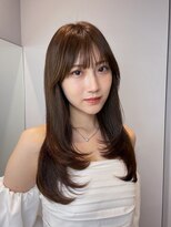 ノク 渋谷(nok)&nbsp;レイヤースタイルロング顔まわりカット_レイヤーカット