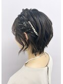 ショートのヘアアレンジ/ねじり編み/MIX巻き/ウェーブ／ボブ