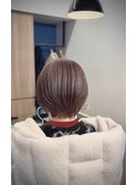 20代30代40代小顔ショートボブシアーパープル