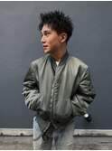 メンズスパイキーショートベリーショートダークアッシュ【GIA】