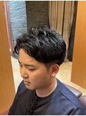 銀座　理容室　ナチュラルパーマ　フェザーパーマ