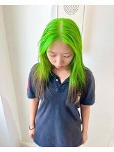 ミュー(Mu) ライムグリーン　ブラウン　デザインカラー