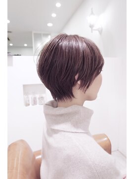 メモリーズ 水天宮前店(Memories) レイヤーショートココアブラウン耳かけ小顔ひし形ショート