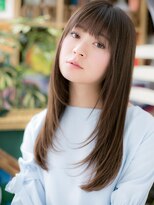 カバーヘア ブリス 大宮西口(COVER HAIR bliss) チャコールグレー斜めバングレイヤーロングh4大宮20代30代40代