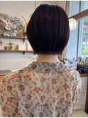 切りっぱなしショートボブ
