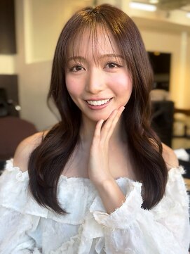 ナチュラルレイヤー/ブラウンベージュ/顔まわりカット