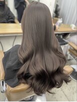 ネハス 名古屋栄店(nehus.)&nbsp;ミルクティーベージュブリーチなしダブルカラーレイヤーカット