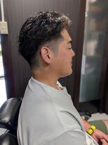 バーバーバー 都賀(BARBER-BAR) 【好印象】大人のツーブロック×リーブパーマビジネスショート