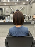 小顔ひし形 レイヤーカット 透明感カラー