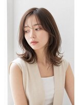 アーダーヘアーサロン 鯖江店(ADER HAIR SALON)&nbsp;透明感ブラウンカラー×くびれレイヤーミディアム