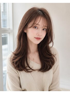 テーラヘアー 南柏店(TELAHAIR) 上品ブラウン×くびれ韓国風レイヤー