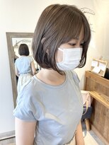 メルト 吉祥寺(melt)&nbsp;切りっぱなしボブ　ブリーチなしアッシュベージュ