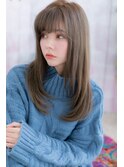 シースルーバングｘチャコールグレー大人エアストレートc1