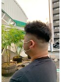 バーバースタイル☆ドライ質感のフェードカット