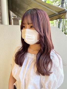 カーサ バイ ハミュウ たまプラーザ(CASA by Humium) 20代30代くせ毛風パーマピンクアッシュ透明感小顔