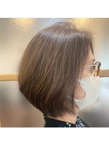 マーズソレイユラモード(mars soleil la mode) 大人可愛く明るい白髪染めふんわり丸い似合わせボブ1