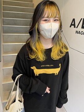 アイリー 名古屋(A/LEE) イエロー／パープル／インナーカラー