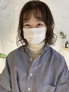 コフィー バイ メルト 吉祥寺(cofy by melt) 【三ツ井純】前髪パーマ無造作パーマダークトーンオイル仕上げ