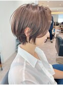 30代/40代/50代・絶壁解消・小顔前下がりショートボブ【中村】