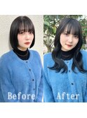 コリアンブラック#シールエクステ#韓国#エアリーロング#岡山