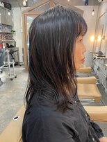 ヴァージ(Verge)&nbsp;レイヤーカット/ウェーブパーマ/前髪/こなれミディ[代官山駅]