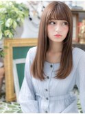 大人かわいい艶カラーこなれ艶感ストレートh3戸頭20代30代40代
