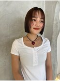 ミニボブ/切りっぱなし/ボブ/縮毛矯正/タッセルボブ