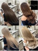 カラー×シールエクステ80枚 (人毛100%最高級レミー/53cm)