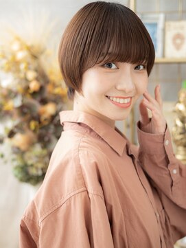 カバーヘア ブリス 大宮西口(COVER HAIR bliss) ■艶感マロンベージュ小顔丸みマッシュショート37大宮10代20代