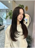 【kumu】韓国風/レイヤーカット/透明感/ロング/艶感/グレージュ