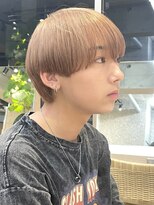 オリーブベージュメンズミルクティーベージュシースルーマッシュ