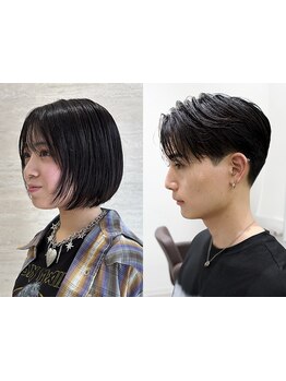 プライベート空間で仕事終わりもリラックスを*洗練されたメンズセンターパートが得意〔ニュアンスパーマ〕