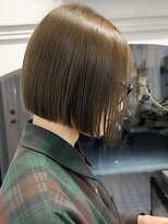 ラレイ ハラジュク(Lalei harajuku) 原宿大人ボブ切りっぱなしボブタッセルボブカーキ30代40代50代