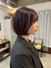 ルックアット(Look at) 【Look at】ラベンダーボブ似合わせカット着物ヘア大人ガーリー